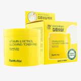  Farmstay Vitamin & Retinol Glowing Toner Pad 