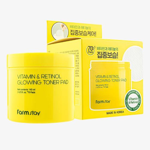  Farmstay Vitamin & Retinol Glowing Toner Pad 