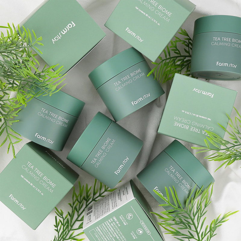  Kem dưỡng cho da khô chiết xuất Tràm trà Farmstay Tea Tree Biome Calming Cream 
