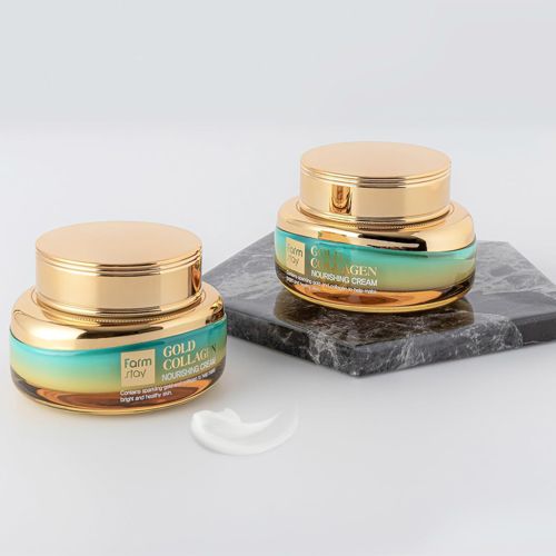  Kem Dưỡng làm trắng, mềm mịn da Vàng 24k Farmstay Gold Collagen Nourishing Cream 