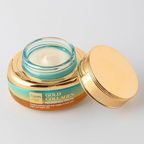  Kem Dưỡng làm trắng, mềm mịn da Vàng 24k Farmstay Gold Collagen Nourishing Cream 