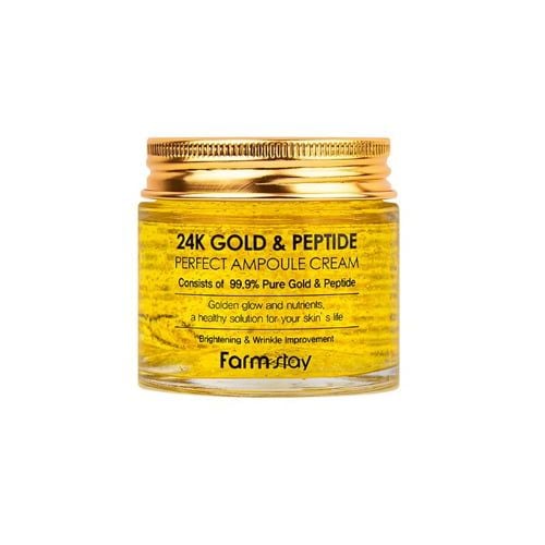  Kem dưỡng trị nếp nhăn, làm mịn da Vàng 24k Farmstay 24K Gold & Peptide Perfect Ampoule Cream 