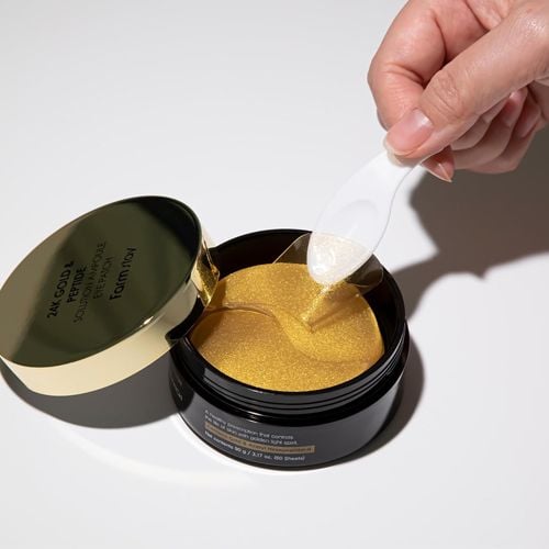  Mặt nạ mắt giảm nhăn tái tạo da Vàng 24k Farmstay 24K Gold & Peptide solution ampoule eye patch 
