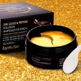  Mặt nạ mắt giảm nhăn tái tạo da Vàng 24k Farmstay 24K Gold & Peptide solution ampoule eye patch 