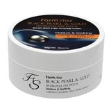  Miếng dán mắt làm mịn và dưỡng ẩm Vàng 24k Farmstay Black Pearl&Gold Hydrogel Eye Patch 