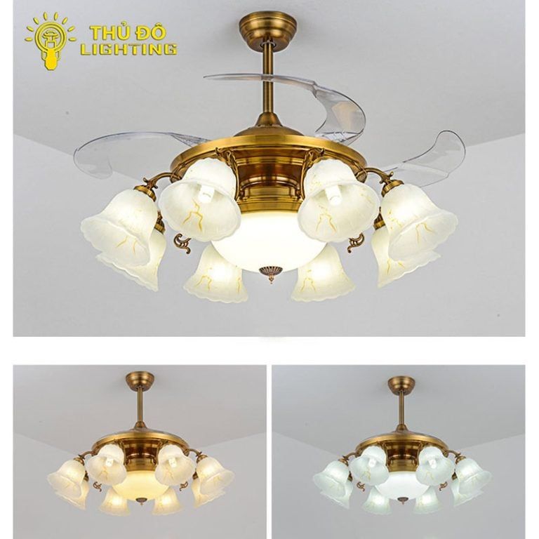  Quạt Trần Đèn Cao Cấp 4 Cánh QT64 