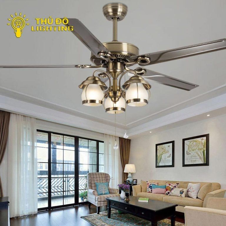  Quạt Trần Đèn Hiện Đại 5 Cánh QT60 