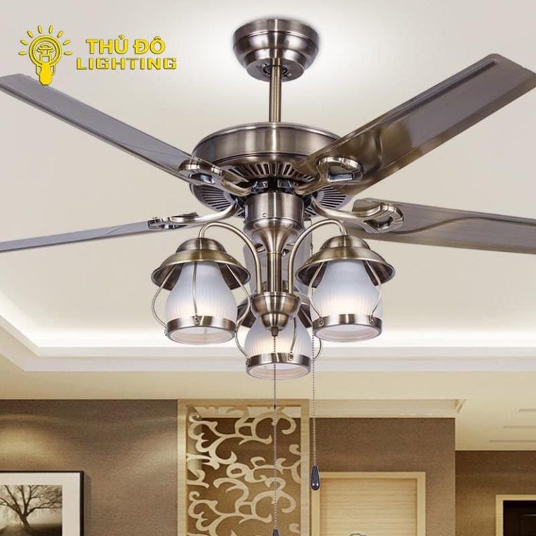  Quạt Trần Đèn Hiện Đại 5 Cánh QT60 
