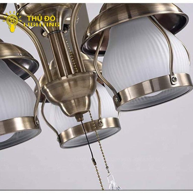  Quạt Trần Đèn Hiện Đại 5 Cánh QT60 