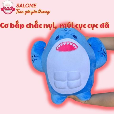 Gấu bông cá mập cơ bắp