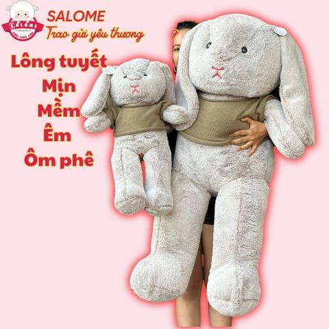 Gấu bông thỏ bunny tai dài mặc áo len dễ thương
