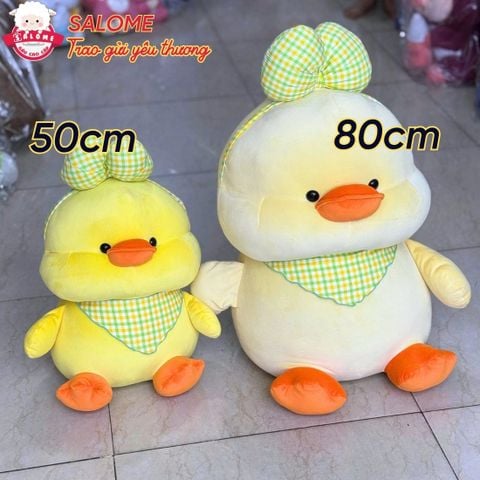  Gấu bông vịt đeo nơ má bánh bao 