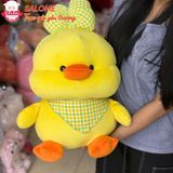  Gấu bông vịt đeo nơ má bánh bao 