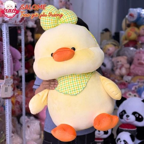  Gấu bông vịt đeo nơ má bánh bao 