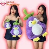  Gấu bông chim cánh cụt cà tím 