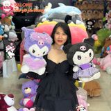  Gấu bông kuromi mặc váy tím 