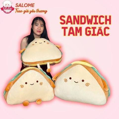 Gấu bông sandwich tam giác dễ thương ôm ngủ