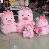  Gấu bông heo lulu hồng ngồi má phúng phính 
