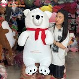  Gấu bông gấu bắc cực đeo khăn noel giáng sinh 