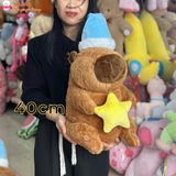  Gấu bông capybara đội nón ngủ ôm ngôi sao, ôm mặt trăng 