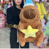  Gấu bông capybara đội nón ngủ ôm ngôi sao, ôm mặt trăng 