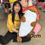  Gấu bông rái cá tai phone ôm ngủ 