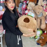  Gấu bông capybara nằm dài nón bóng chày dễ thương ôm ngủ 