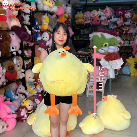  Gấu bông Gà vàng mặt thộn. Gà tròn cute 