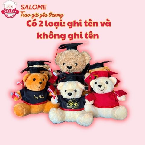 Gấu bông tốt nghiệp giá sỉ size 20cm dễ thương