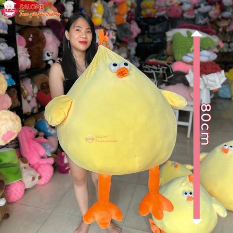  Gấu bông Gà vàng mặt thộn. Gà tròn cute 