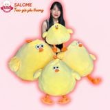  Gấu bông Gà vàng mặt thộn. Gà tròn cute 