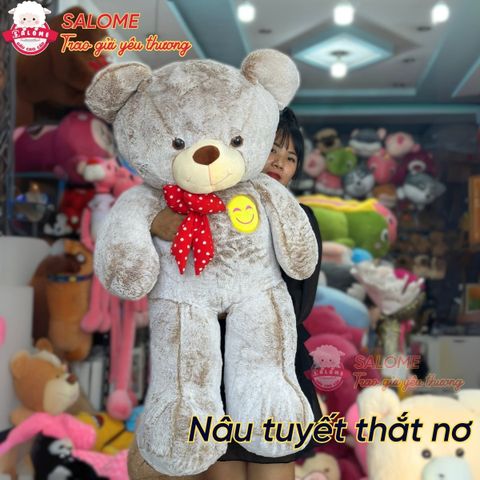  Gấu bông teddy mặt cười có nơ 