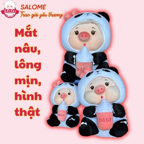 Gấu Bông Heo Bình Sữa Cosplay Gấu Trúc