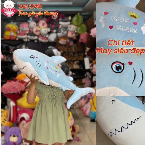 Gấu bống cá mập baby shark ôm ngủ 