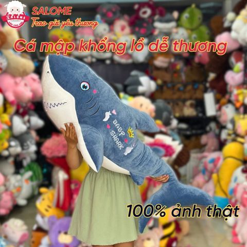  Gấu bống cá mập baby shark ôm ngủ 
