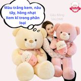  Gấu bông teddy lông thỏ ôm bình sữa 