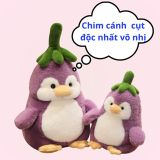  Gấu bông chim cánh cụt cà tím 