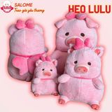  Gấu bông heo lulu hồng ngồi má phúng phính 
