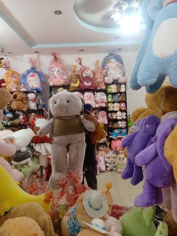  Gấu bông thỏ bunny tai dài mặc áo len dễ thương 