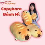  Gấu Bông Capybara Bánh Mì Nằm Dễ Thương Ôm Ngủ SALOME, Thú Bông Capybara Bánh Mì Khổng Lồ Quà Tặng 
