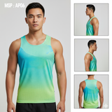  Bonding ombre singlet in chuyển màu, không đường may, vải siêu nhẹ, hỗ trợ ngăn ngừa tia UV-AP06 
