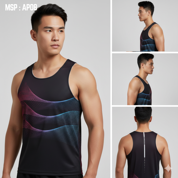  Bonding dark night singlet in chuyển màu, không đường may, vải siêu nhẹ, hỗ trợ ngăn ngừa tia UV-AP08 