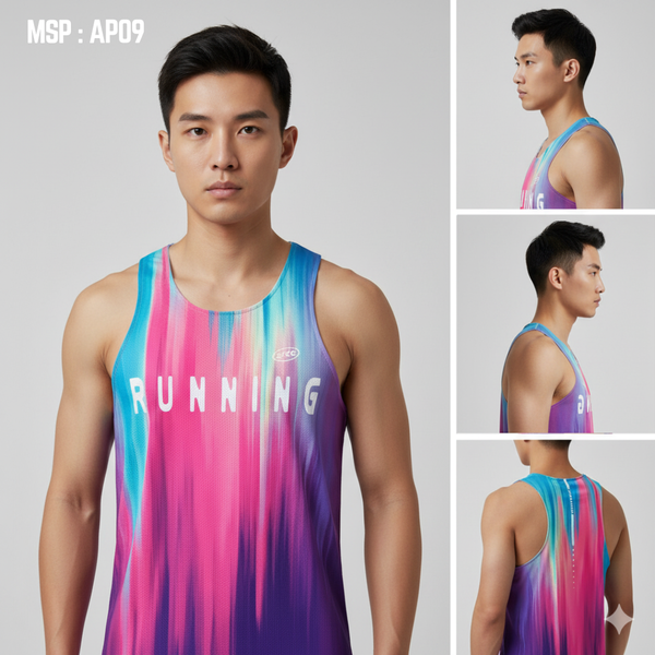  Peter rainbow singlet in chuyển màu, vải siêu nhẹ, hỗ trợ ngăn ngừa tia UV-AP09 