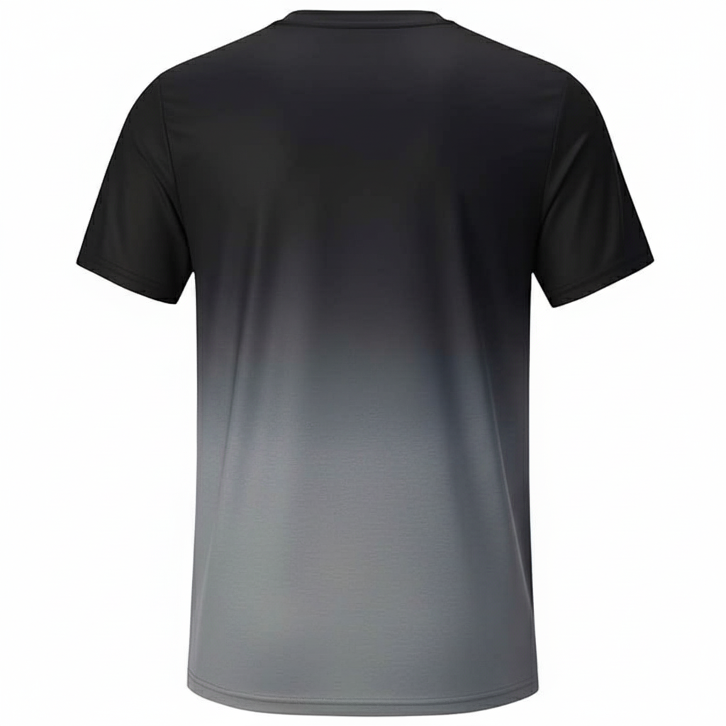  Áo thun Ombre chuyển màu đen, vải siêu nhẹ, hỗ trợ ngăn ngừa tia UV 