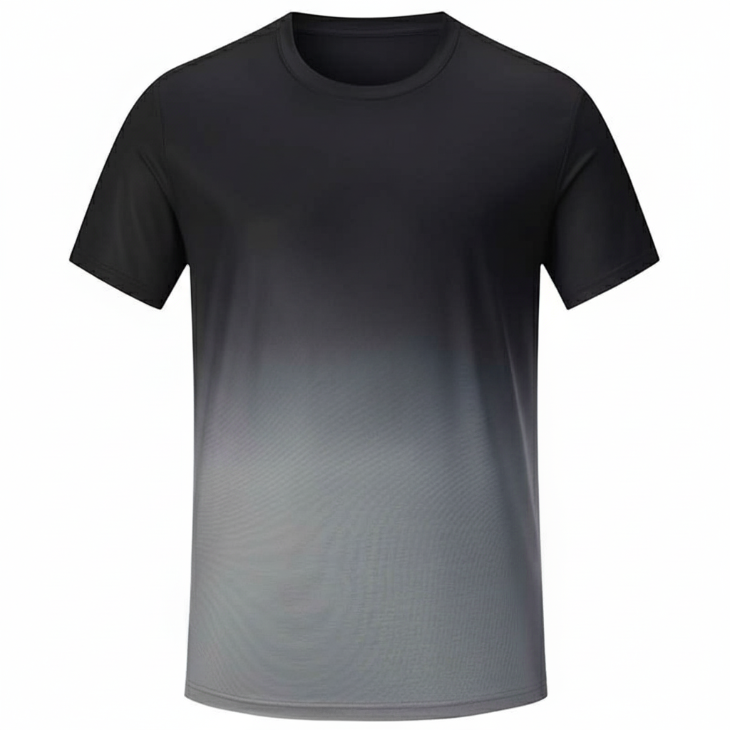  Áo thun Ombre chuyển màu xám, vải siêu nhẹ, hỗ trợ ngăn ngừa tia UV 