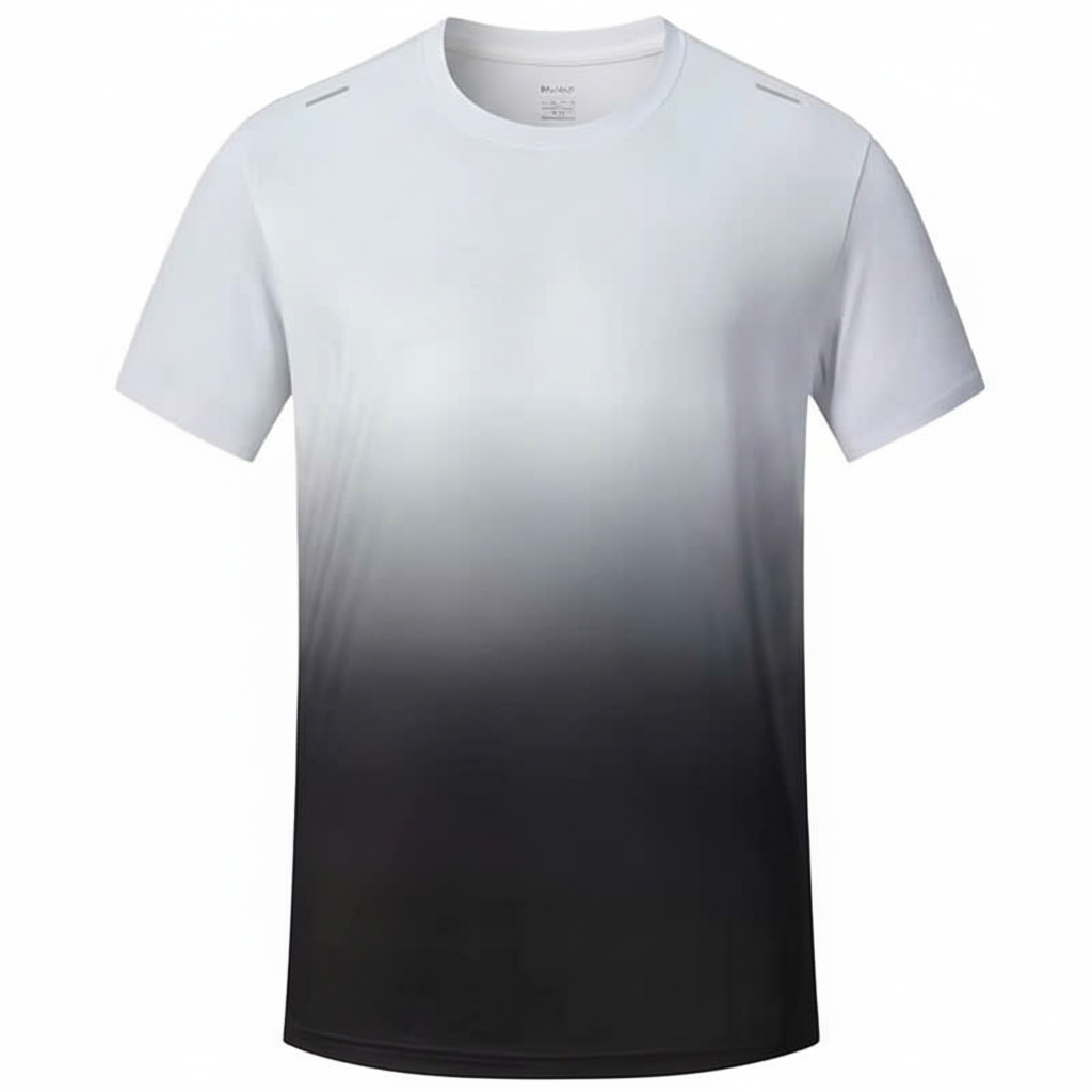  Áo thun Ombre chuyển màu xám, vải siêu nhẹ, hỗ trợ ngăn ngừa tia UV 