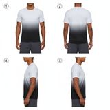  Áo thun Ombre chuyển màu xám, vải siêu nhẹ, hỗ trợ ngăn ngừa tia UV 