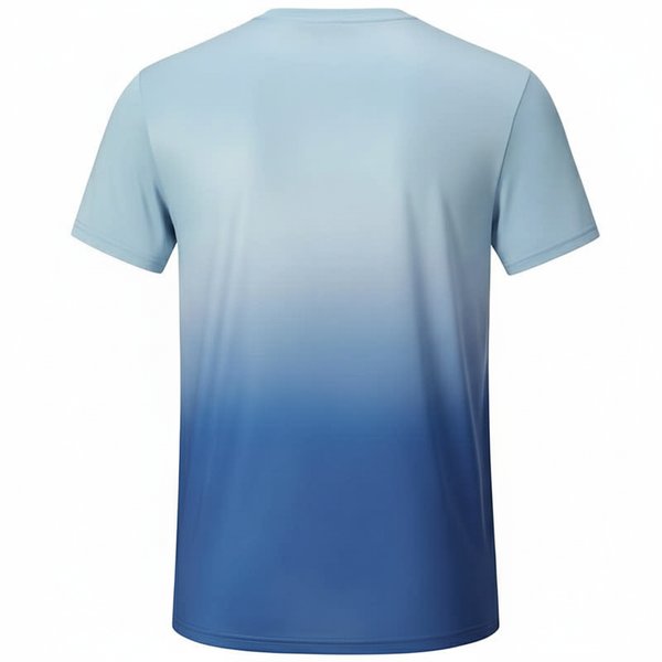  Áo thun Ombre chuyển màu xanh, vải siêu nhẹ, hỗ trợ ngăn ngừa tia UV 