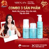  Combo Sữa rửa mặt, Nước tẩy trang & Tẩy da chết muối biển xanh SHeGAN 