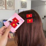  (Quà Tặng Không Bán) Set 2 Kẹp Cờ Đỏ Sao Vàng, Lan Toả Tinh Thần Việt - Phụ Kiện SHeGAN 